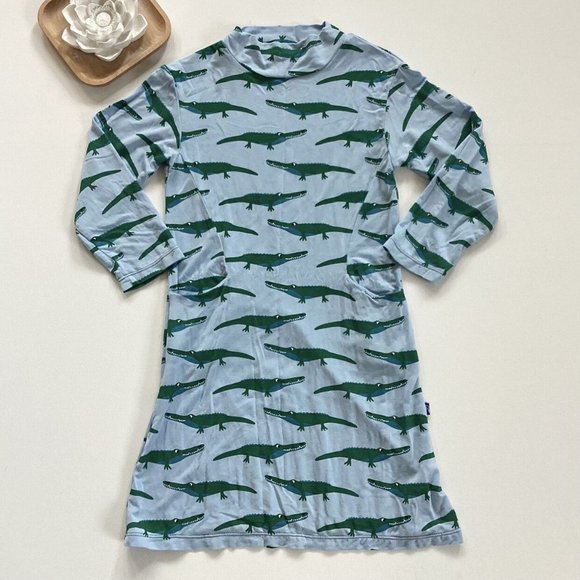 Kickee Pants Blue Alligator Dress - Picture 1 of 8